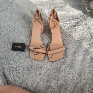 Forever 21 Beige Ankle Strap Heels